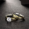 Trendy 316L Titanium Steel Cubic Zirconia Couple Rings for Women RJEW-BB06910-7A-4