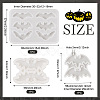 Pandahall 3Pcs 3 Styles DIY Bat Pendants Silhouette Silicone Molds DIY-TA0005-27-3