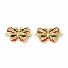 Brass Micro Pave Cubic Zirconia Connector Charms KK-E068-VB407-4-2