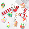 18Pcs 9 Styles Christmas Resin Pendants RESI-CJ0003-26-6