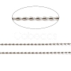 Rhodium Plated 925 Sterling Silver Oval Ball Chains STER-F052-07P-2