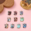 30Pcs 10 Styles Printed Alloy Pendants PALLOY-CJ0002-57-5