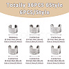 Kissitty 36Pcs 6 Style 304 Stainless Steel Cuff Earring Findings STAS-KS0001-18-5