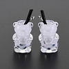 Imitation Bubble Tea/Boba Milk Tea Opaque Resin Pendants RESI-T052-03E-3