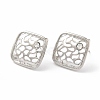 Clear Cubic Zirconia Stud Earrings EJEW-B010-01-1