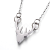 Non-Tarnish 304 Stainless Steel Pendant Necklaces NJEW-O109-01P-2