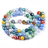 Electroplate Glass Beads Strands EGLA-N002-10-2