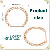 Curb Chain Style Zinc Alloy Bag Handles FIND-WH0159-37G-2