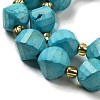 Dyed Natural Howlite Beads Strands G-G023-B01-02C-4