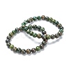 Natural Gemstone Stretch Beaded Bracelets G-A185-01L-3