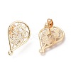 Brass Stud Earring Findings KK-M211-03G-2