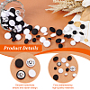   250Pcs 10 Styles 1-Hole Polyester Buttons DIY-PH0017-33-4