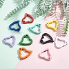   20Pcs 10 Colors Spray Painted Alloy Spring Gate Rings KEYC-PH0001-47-2