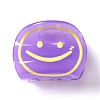 Smiling Face Pattern Acrylic Claw Hair Clips PHAR-M013-01E-1