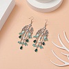 Glass Teardrop Tassel Chandelier Earrings EJEW-TA00184-02-2