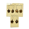 Natural Tiger Eye Star Dangle Earrings EJEW-I315-03P-12-3