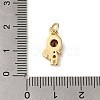 Brass Micro Pave Red Cubic Zirconia Pendants KK-R162-020C-G-3