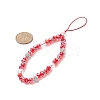 Rondelle Glass & Polymer Clay Rhinestone Beads Phone Hand Strap Chains HJEW-JM00877-03-2