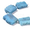 Electroplated Natural Druzy Crystal Beads Strands G-N0257-05-6