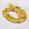 Natural Yellow Opal Round Bead Strands G-M296-02-6mm-4