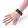 Three Loops Fashion Stretch Wrap Bracelets BJEW-JB04698-04-4