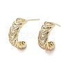 Rack Plating Brass Micro Pave Cubic Zirconia Stud Earring EJEW-C081-36G-1