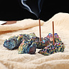 Irregular Natural Colorful Rainbow Quartz Crystal Cluster Crystal Incense Holder PW23030609484-2