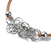 304 Stainless Steel Macrame Pouch Bracelet Making for Stone Holder AJEW-JB01193-04-3