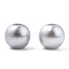 Spray Painted ABS Plastic Imitation Pearl Beads OACR-T015-05A-03-2