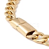 Ion Plating(IP) 304 Stainless Steel Curb Chains Necklace for Women NJEW-E155-01G-3
