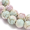 Baking Paint Synthetic Turquoise Beads Strands G-H060-03B-4