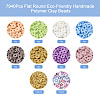 Beadthoven 7790Pcs Flat Round Handmade Polymer Clay Beads CLAY-BT0001-01-11