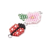 Handmade Glass Seed Beads Woven Connector Charms PALLOY-MZ00311-01-3