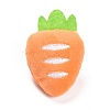 Carrot Cotton & Non-Woven & Velvet Fabric Brooch JEWB-A003-07-1