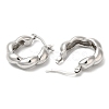 304 Stainless Steel Twist Hoop Earrings EJEW-B026-06P-2