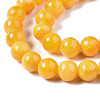 Natural Dyed Yellow Jade Gemstone Bead Strands X-G-R271-10mm-Y07-3