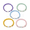 Round Natural Dyed Malaysia Jade Beaded Stretch Bracelets BJEW-JB10670-1