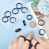 Unicraftale 14Pcs 7 Styles Matte Style 304 Stainless Steel Wide Band Finger Rings for Women Men RJEW-UN0002-52EB-4