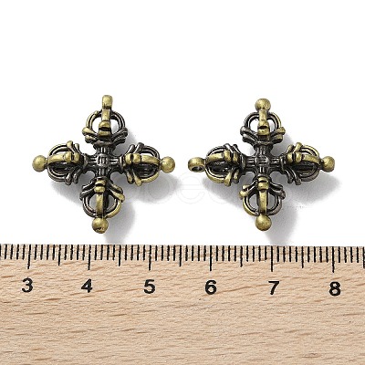 Tibetan Style Brass Pendants KK-M284-27A-AB-1