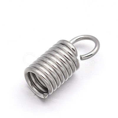 Tarnish Resistant 304 Stainless Steel Coil Cord Ends STAS-N071-03-1