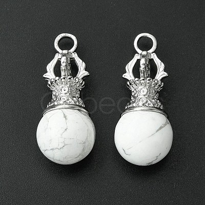 Natural Howlite  Pendants G-C114-04P-17-1