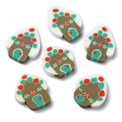 Christmas Theme Handmade Polymer Clay Cabochons CLAY-M005-20-1