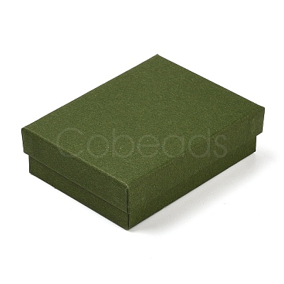 Cardboard Paper Jewelry Storage Boxes with Sponge CON-P023-01D-01-1