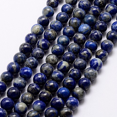 Natural Lapis Lazuli Beads Strands X-G-A163-07-10mm-1