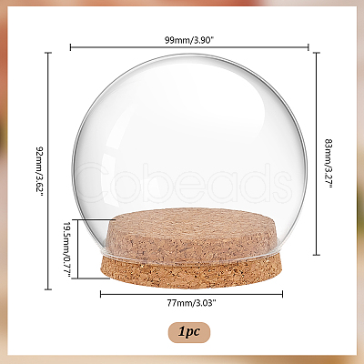 Round Glass Dome Cover AJEW-WH0513-64-1