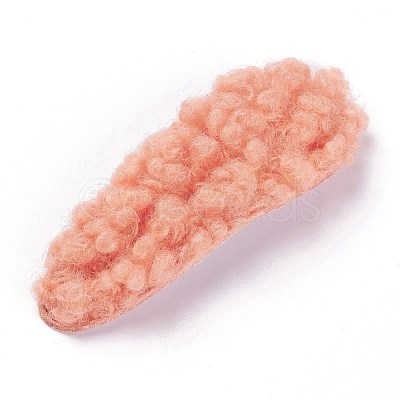 Faux Fur Imitation Lambs Wool Snap Hair Clips PHAR-P004-04-1