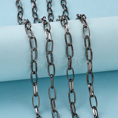 Iron Paperclip Chains X-CH-R025-13x6mm-B-1