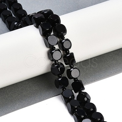 Natural Black Onyx(Dyed & Heated) Beads Strands G-B125-F01-01-1