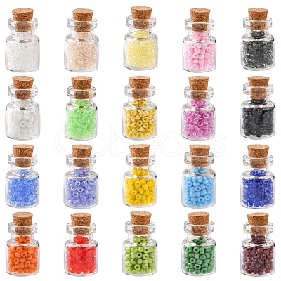 3060Pcs 20 Colors 12/0 Glass Seed Beads SEED-YW0002-03-1