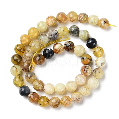 Natural Yellow Opal Beads Strands G-Q1001-A02-02-1